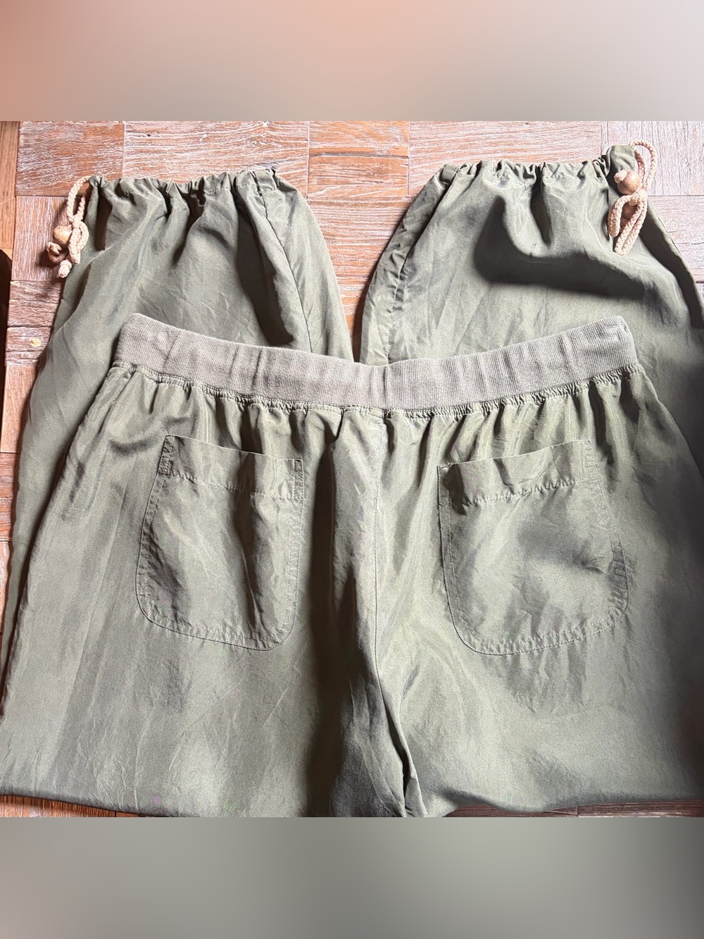Moda International Silk Drawstring Joggers - Picture 9 of 11